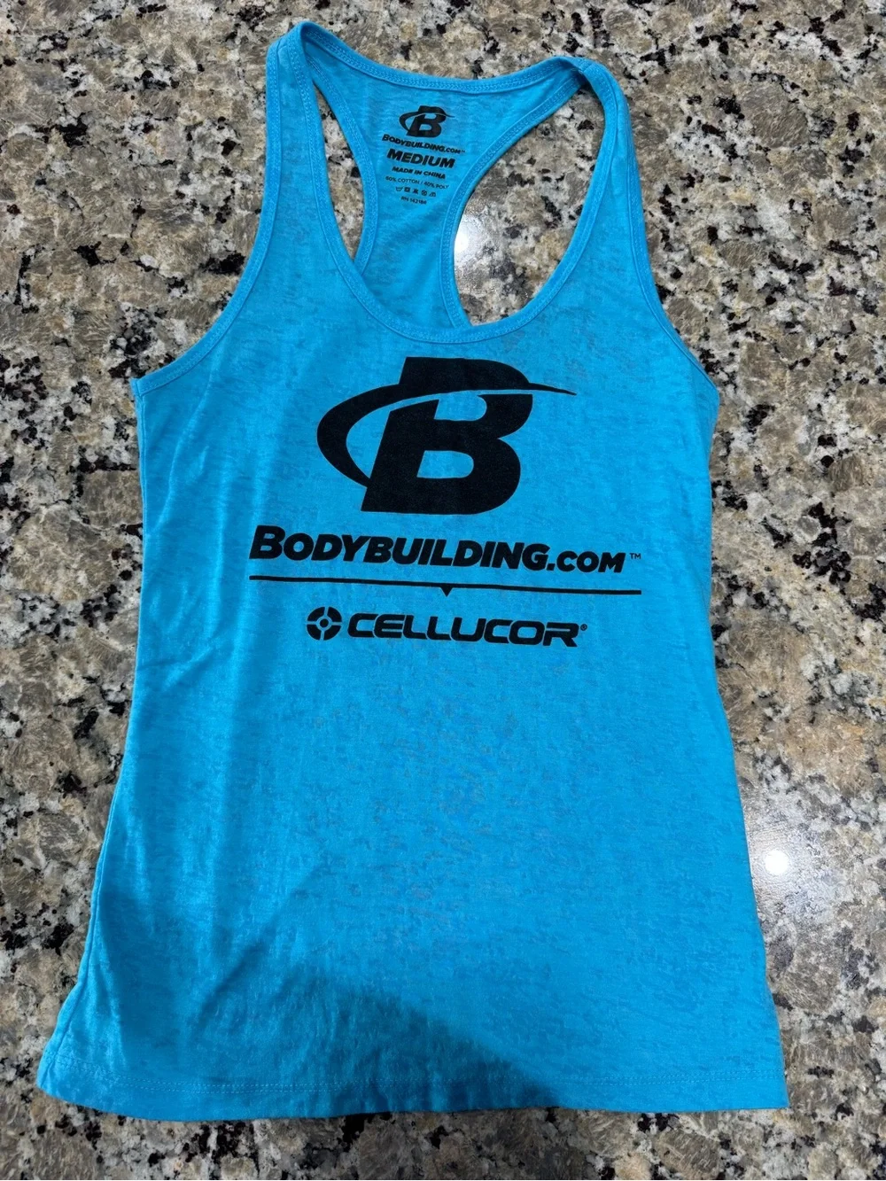 Bodybuilding.com Cellucor Women's Turquoise Racerback Tank Top - Picture 1 of 3